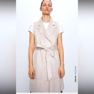 Zara sleeveless suede coat NWOT- open to offers!!